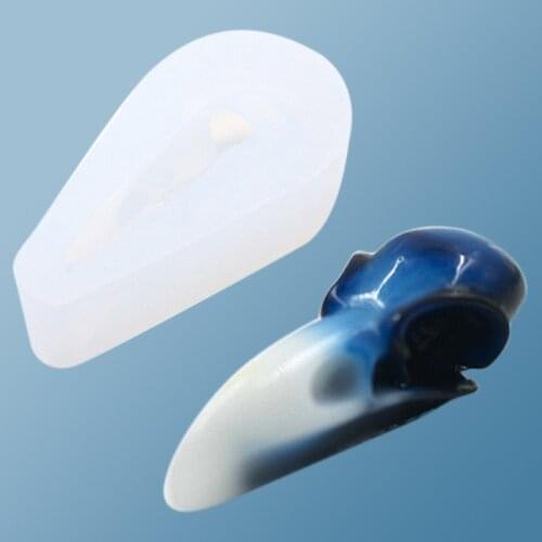 3D Raven Skull Resin Epoxy Molds Silicone Pendant Bead Skeleton Head Mould Jewelry Making Molds DIY Halloween Decoration