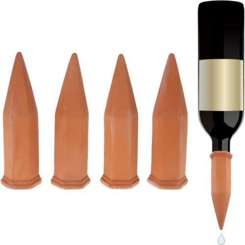 4Pcs Plant Waterer Ceramic Self Watering Spikes Automatic Flower Drip Irrigation