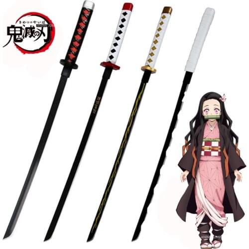 40cm Demon Slayer Sword Anime Cosplay Sword Ninja Knife Tanjirou Inosuke Zenitsu Tomioka Children Performance PVC Weapon Kid Toy