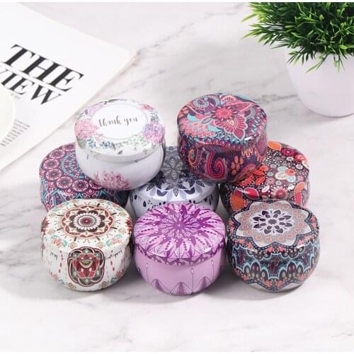 Drum-shaped Candy Cookie Box Festive Party Supplies Rose Tea Pot Tin Box Small Fresh Home Garden Personality Candy Box 8 Styles