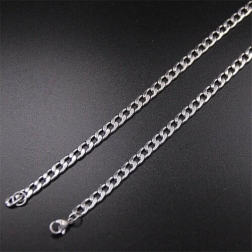 Hot sale stainless steel NK Figaro chain necklace Size 6MM 40/50/55/60/70CM Fashion jewelry for men drop shipping Top Quality