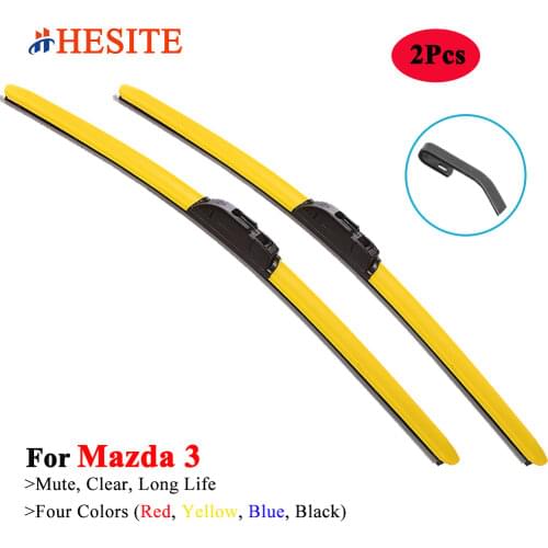 HESITE Color Hybrid Windshield Wipers For Mazda 3 Axela Volante Hatchback Sport HB BK BP GT Accesorios 2008 2015 2018 2019 2020
