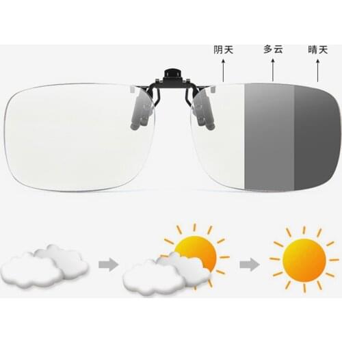 See Far and Near Photochromic Progressive Multifocal Anti-blue Clip Reading Glasses +1 +1.5 +2 +2.5 +3 +3.5 Turn Up and Down