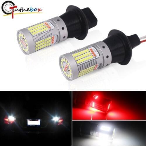 IJDM Car 1156 LED White/Red Dual-Color Canbus P21W BA15S 7506 led Bulbs for Car Backup Reverse Lights & Rear Fog Lamp Conversion