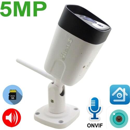 JIENUO 5MP IP Camera Wireless Cctv Security Outdoor Waterproof Surveillance Two-way Audio Night Infrared WIFI HD Home Cam ICSee