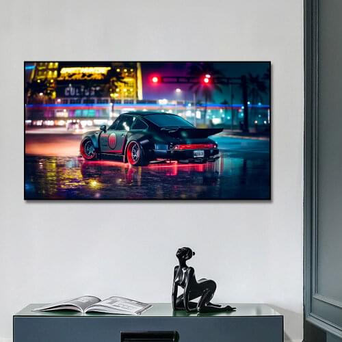 Fusion Art Racing Car Sport Car Poster Painting Canvas Print Nordic Home Decor Wall Art Picture For Living Room Frameless