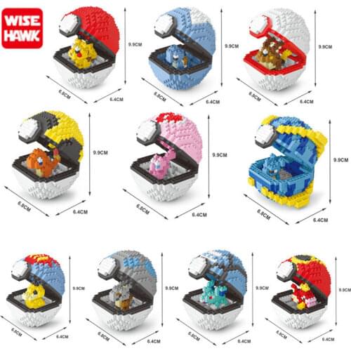 Creative Pet Ball Pikachu DIY Miniature Diamond Particle Puzzle Assembled Building Block Toy