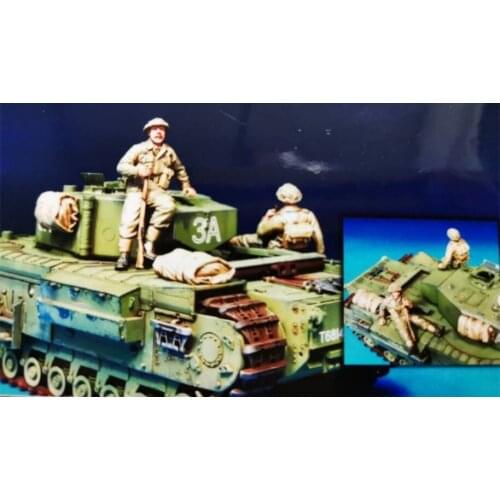 1/35 Resin Figure Model Kit Unassambled Unpainted//1018(2 FIGURES NO TANK)
