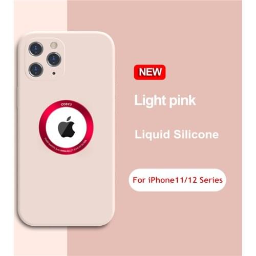 New Original Liquid Silicone Phone Case For iPhone 11 12 Pro Max 12 Mini Case Cover Camera Lens Protection Wireless Charging