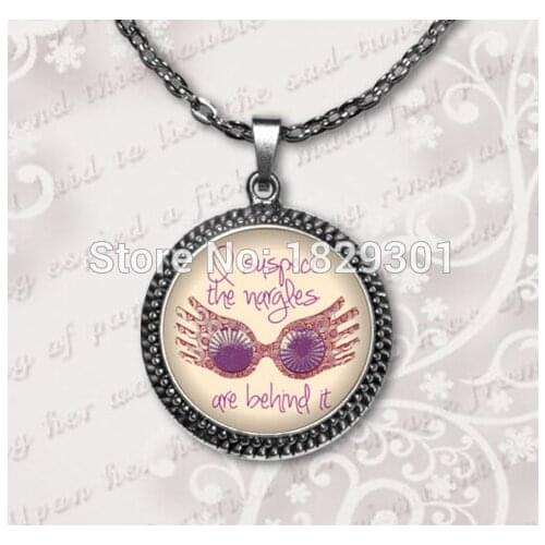 Luna Lovegood Necklace You're just as sane as I am Pendant Jewelry Glass Dome Pendant Necklace HZ1