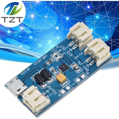 Mini Solar Lipo Charger Board CN3065 Lithium Battery Chip DIY Outdoor Charging Board Module with Connector Wire For Arduino