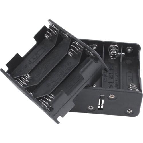 Retail 2pcs 8 x AA 2-Side Battery Case Holder Box w 12V Snap Connector