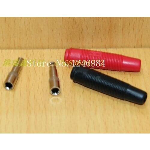 [SA]4MM 4MM banana jack connector socket handheld terminals soft leather red banana plug type A-1302 wire bonders--50pcs/lot