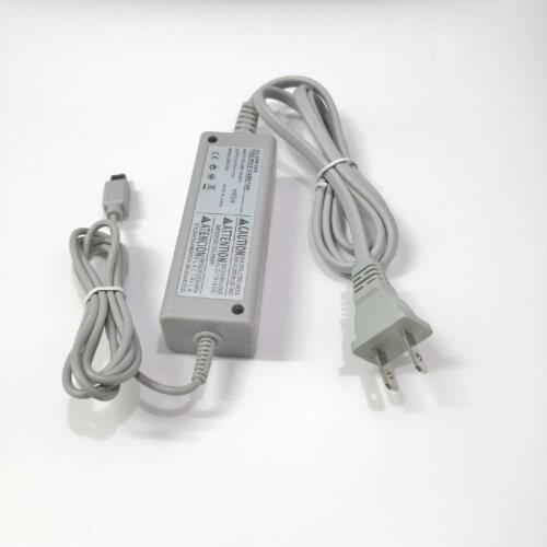 Grey AC Charger Adapter for Nintendo Wii U Gamepad Controller Joystick US Plug 100-240V Home Wall Power Supply for WiiU Pad