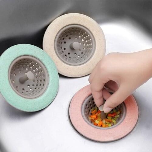 Silicone Sink Strainer Kitchen Filter Waste Plug Bathroom Shower Drain Cover Hair Catcher Stopper Bathroom Accessories