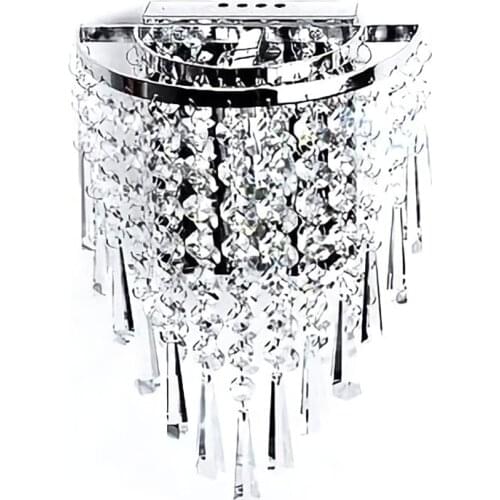 Modern Crystal Wall Lamp Chrome Sconce Wall Light for Living Room Bathroom Home Indoor Lighting Decoration