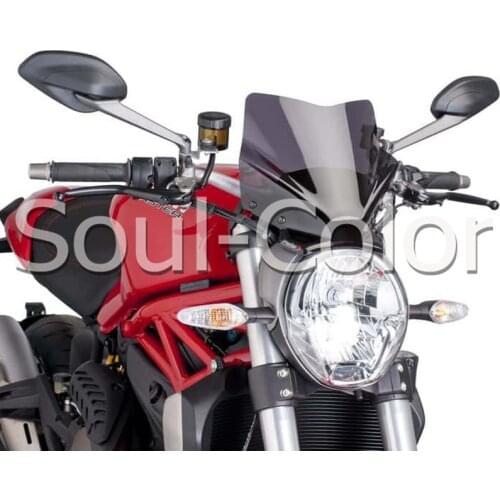 WindScreen Windshield Viser Visor Sports Touring Deflector For DUCATI Monster 797 M797 MONSTER 821 M821 1200 1200S 1200R '14-'20