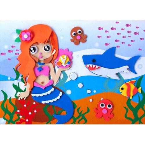 New Children DIY Fairy Stick Handmade Animals Magic Stick Toy Handmade Materials Package Sticker Girl Gift DIY Craft Toys
