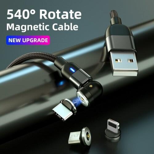 540 Degree Rotating Magnetic Line is Suitable for Variety of Scenes Portable and Multifunctional 3 in 1 Mobile Phone Data Cable