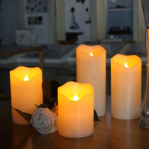 1pc Flameless Uneven Edge Electrical Paraffin Wax Led Candle For Wedding Party/Home/Christmas/Decoration And Lovely Night Light