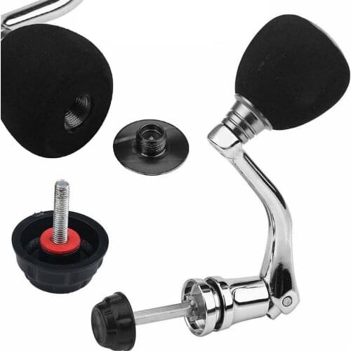 1PCS Metal Spinning Reel Handle Grip Fishing Reel Replace Folding Rocker Arm Crank Handle Replacement Spinning Reel