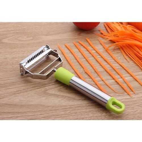 1PC Multifunction Stainless Steel Julienne Peeler Vegetable Peeler Double Planing Grater Kitchen Accessories Cooking Tool KX 250