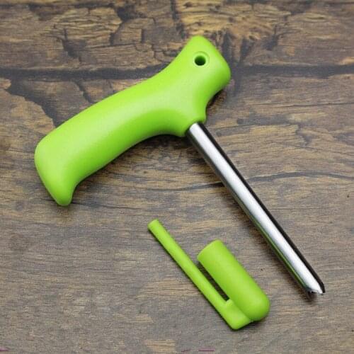 1PC Durable Stainless Steel Coconut Opener Opening Driller Kitchen Cooking Tool Fruit Cut Knife Hole Tool Cleaning Stick OK 0477