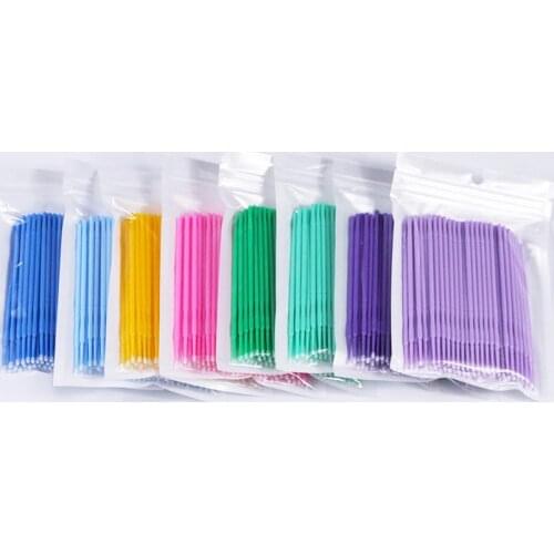 100pcs/lot Durable Micro Disposable Eyelash Extension Individual Applicators Mascara Brush For Women Wholesale