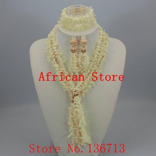 2016 Fashionable African Wedding Jewelry Set Coral Beads Jewelry Set Nigerian Beads Necklace Jewelry Set Free Shipping HD319-2