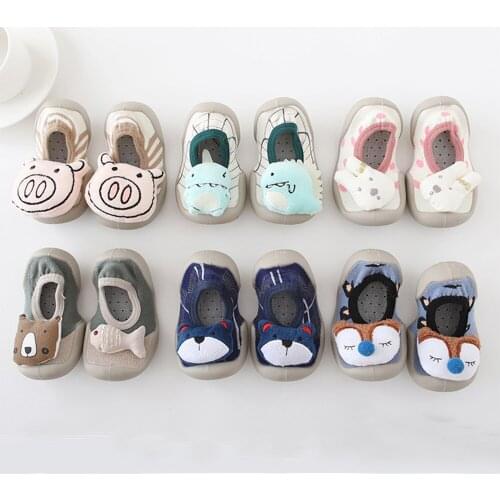 2021 Creative Childrens Socks Shoes&Unisex Baby Cartoon Walking Shoes&Baby Soft Sole Anti-slip Breathable Floor Socks Size18-29