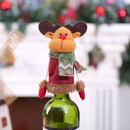 2021 Christmas 2022 New Year Wine Bottle Dust Cover Dinner Table Dceor Christmas Decorations for Home Navidad Natal Noel Gifts