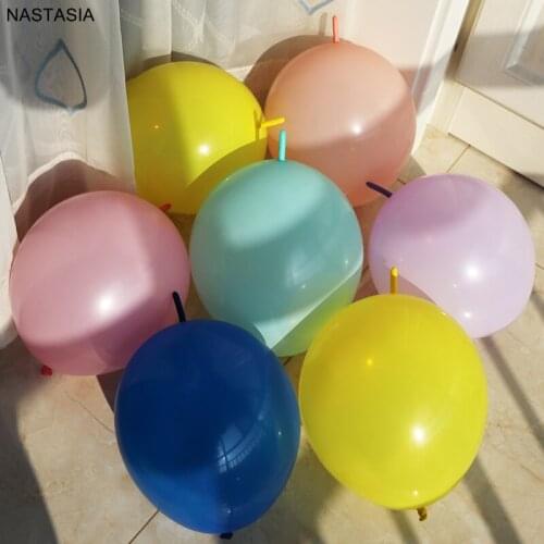 30pcs/lot 10 inch Macaron Tail Balloon Candy Color Latex balloon Party Decoration New Year Celebration Bar Decoration