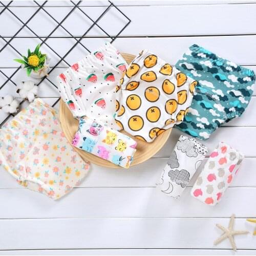 6 Pcs Select 3 Groups Baby Training Pants Factory Direct Sales Baby 4-Layer Gauze Training Pant Newborn Washable Diaper