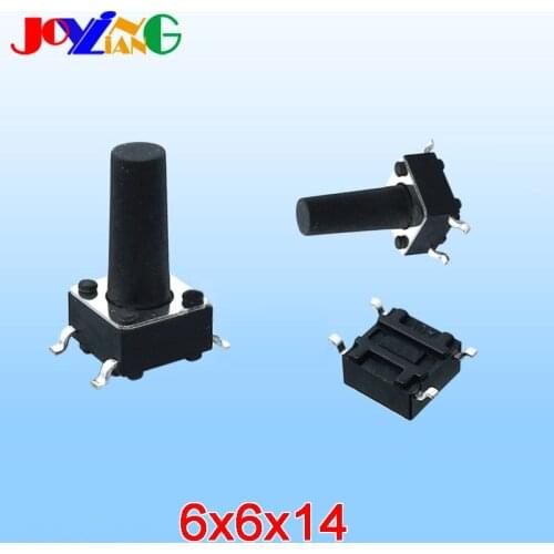 6x6x14MM Push Button Switch Patch 4 Feet Small Switch Copper Feet 10PCS/Lot