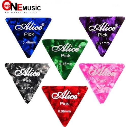 Alice Cellouid Guitar Pick Large Triangle Guitar Picks Plectrums 0.46/0.71/0.81/0.96/1.2/1.5MM Mixed Colour Guitar Parts