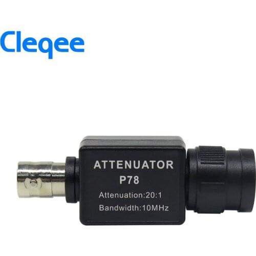Cleqee P78 20:1 Signal Attenuator 10MHz Bandwidth Oscilloscope Accessories BNC Adapter Oscilloscopio HT201 Upgrade Version