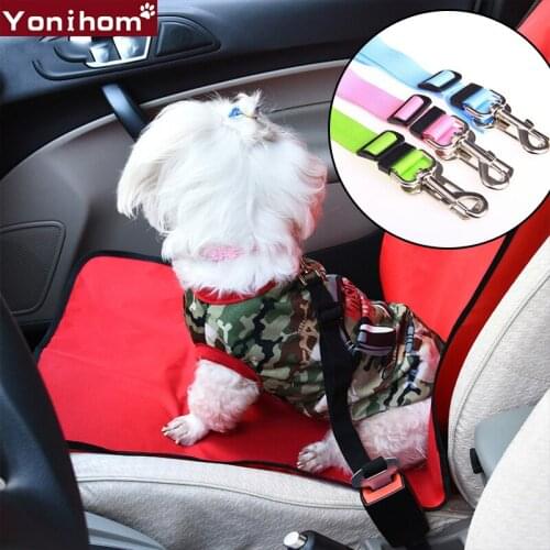 Car Pet Dog Seat Belt Adjustable Puppy Car Seatbelt Harness Lead Clip Pet Dog Supplies Safety Nylon Pets Puppy Seat Lead Leash