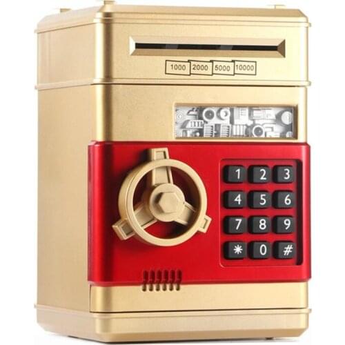 Electronic Piggy Bank ATM Password Money Box Cash Coins Saving Box ATM Bank Safe Box Auto Scroll Paper Banknote Gift for Kids