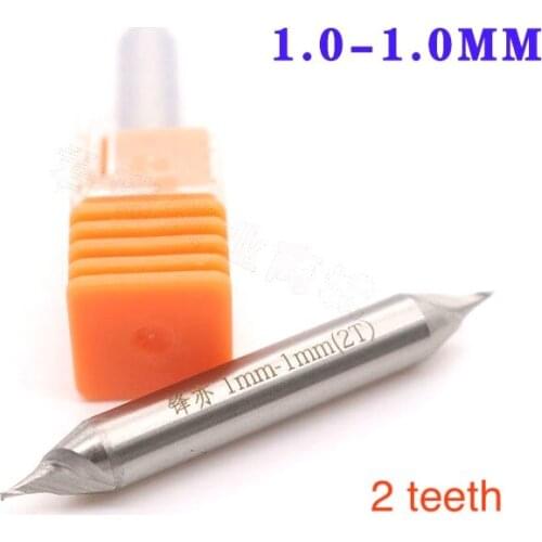HSS Double-end End Mill 1.0MM -1.0MM 2 teeth milling cutter for key cut machine