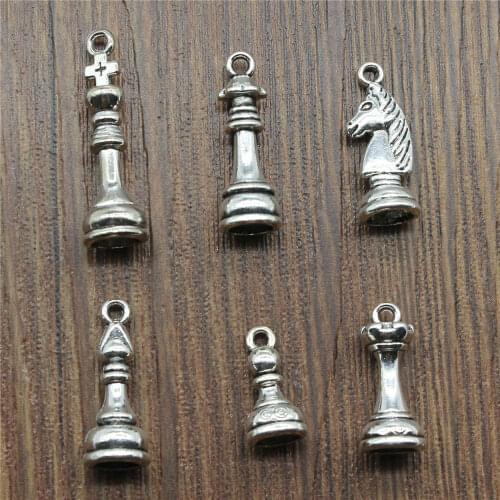 Hot Chess Game Charms Pendants Diy Jewelry For Necklace Bracelet Making Accessaries