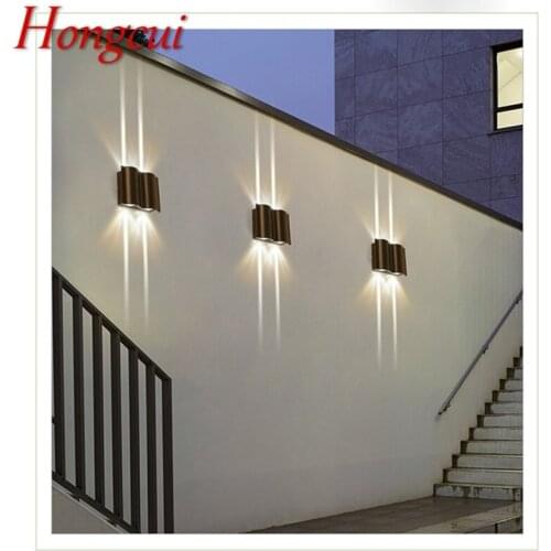 Hongcui Outdoor Sconce Light Aluminum LED Modern Patio Wall Lamp Waterproof Creative Decorative For Porch Balcony Corridor