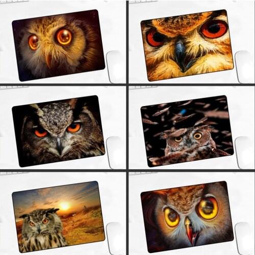 Promotion Game Mouse Pad Owl Picture mat Non-slip Natural Rubber Anime Player 220X180X2MM
