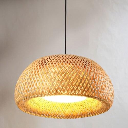 Chinese Hand Knitted Bamboo Pendant Lights for Living Room Dinning Room Light Fixtures Vintage Home Decor Kitchen Hanging Lamps