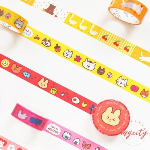Cute Cat Etude series Journal Washi Tape DIY Scrapbooking Sticker Label Kawaii Masking Tape School Office Supply