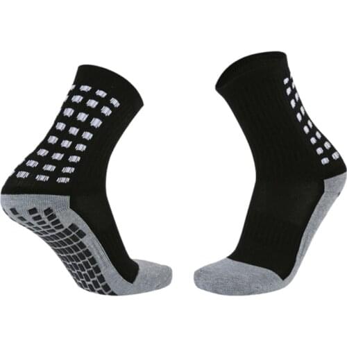 Adult Running Socks Particle Dotted Rubber Towel Bottom Non-Slip Breathable Men Sports Cycling Socks Basketball Training Socks
