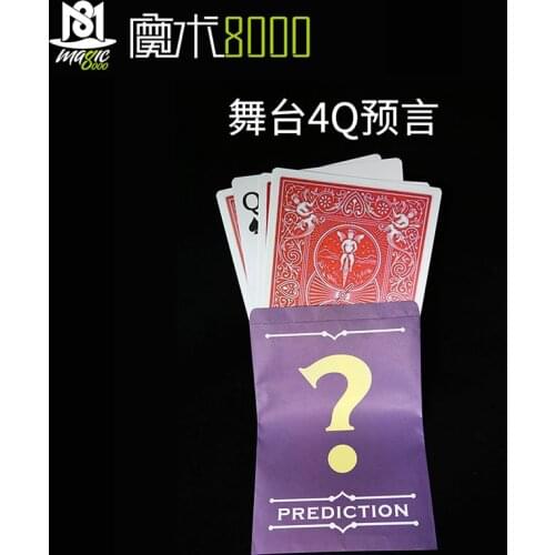 Parade of the Queens Explained Magic Tricks Card 4Q Prediction Magic Magician Close Up Illusion Gimmick Props Toys For Children