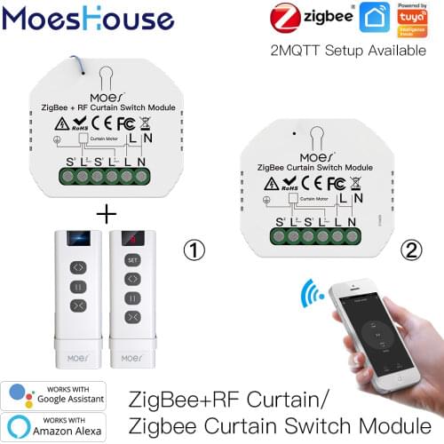 MoesHouse ZigBee 3.0 Smart Curtain Switch Module Motorized Roller Shutter Blinds Motor Tuya Smart Life Alexa Echo Google Home