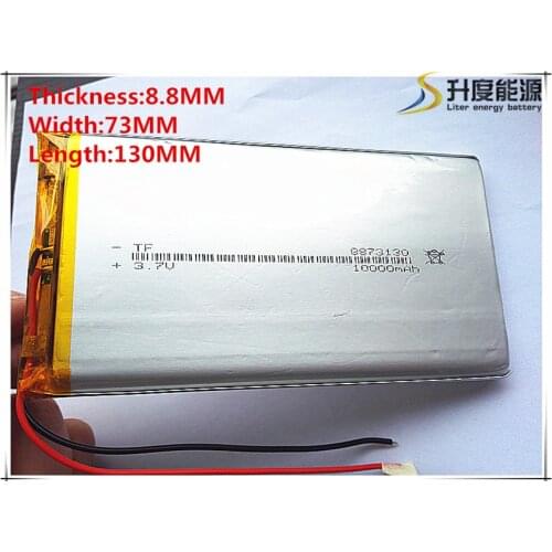 Rechargeable lipo battery cell 3.7 V 8873130 10000 mah tablet battery brand tablet gm tablet battery