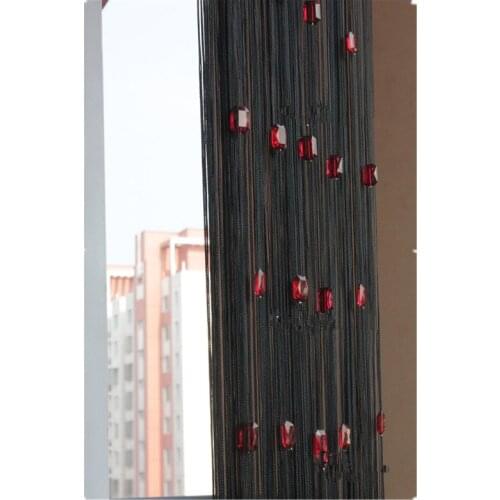 275cm Dense Line String Curtain Partition Porch Background Curtain Window Door Divider Sheer Curtain Valance Home Decoration