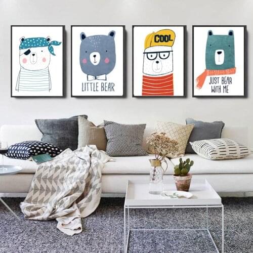 Animal Pirate Cartoon Anime Posters and Prints Gift Boys Wall Art Canvas Wall Pictures for Living Room Oil Painting Not Framed